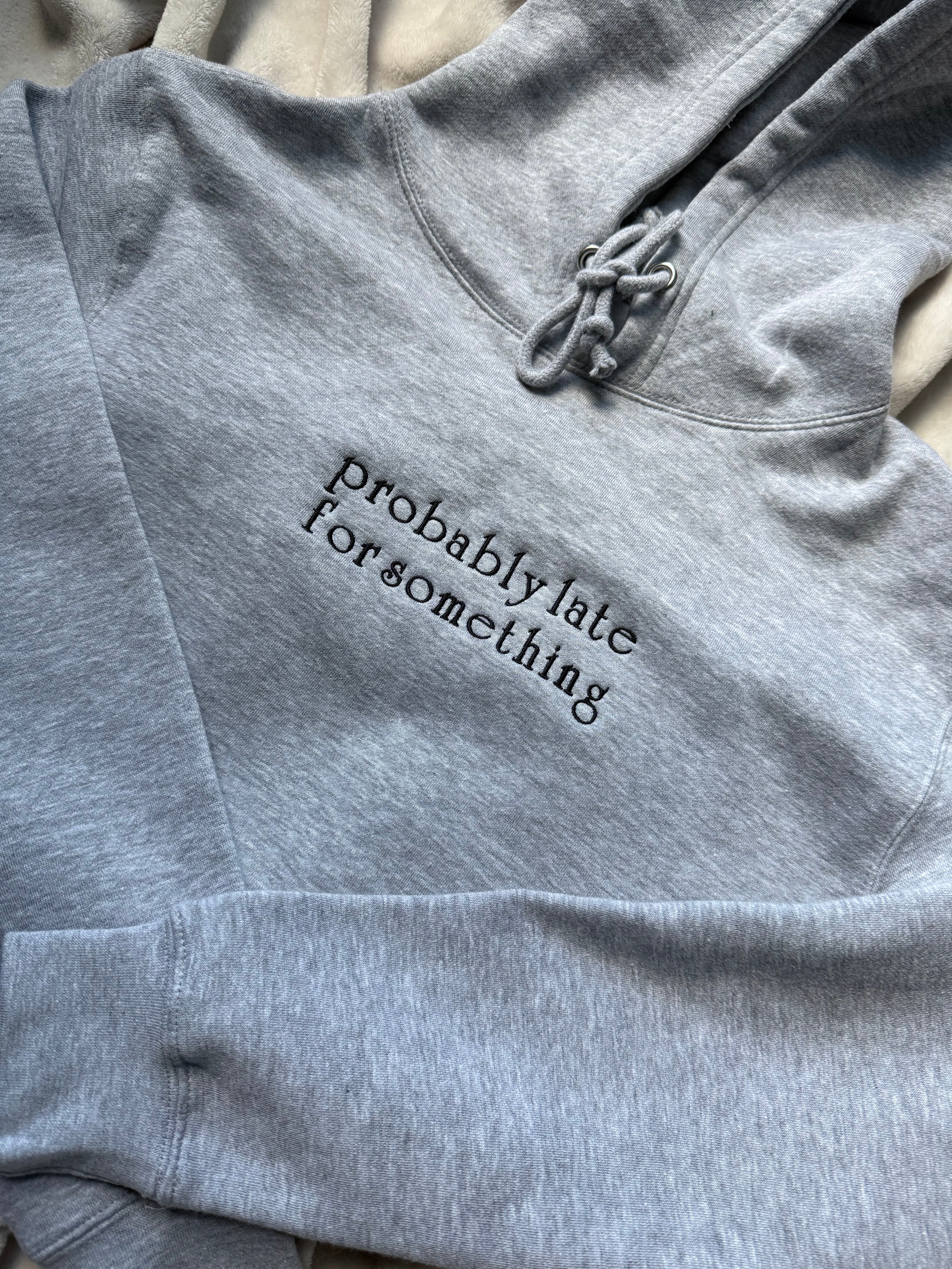 Probably Late for Something Hoodie