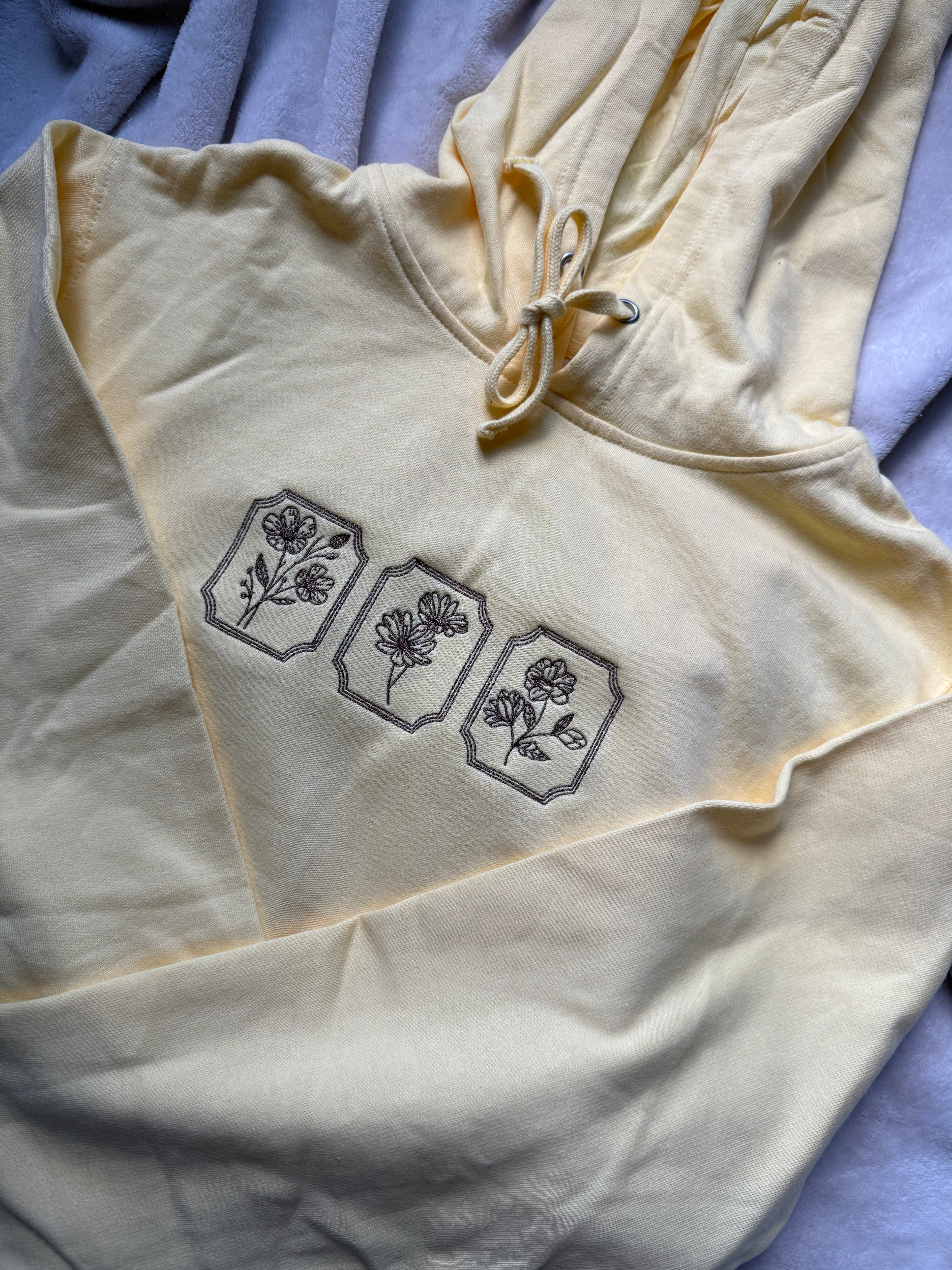Floral Stamp Hoodie
