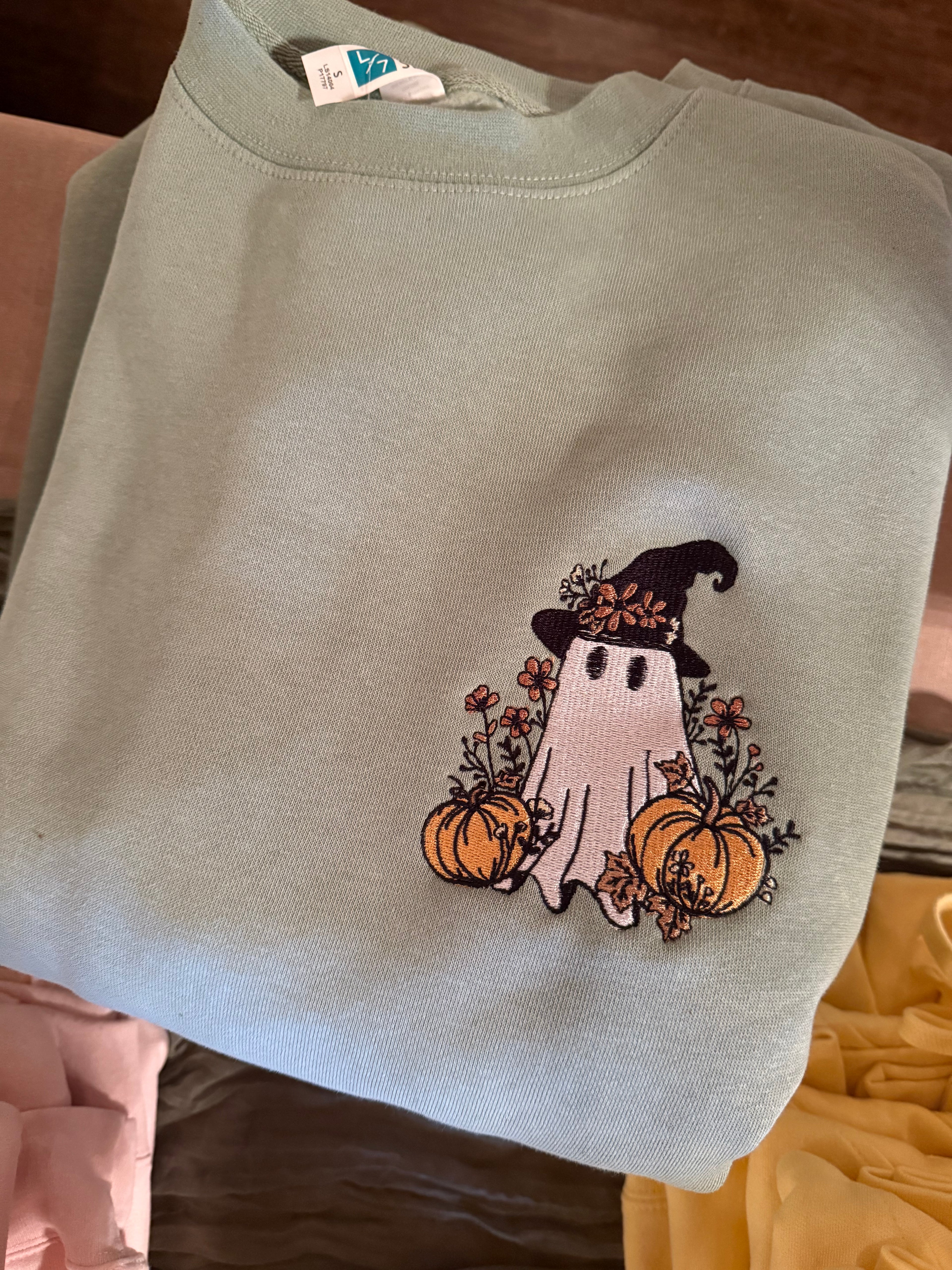 Floral Pumpkin Ghost Crew
